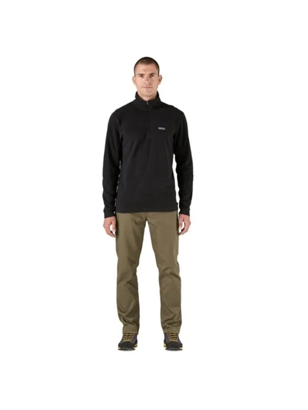 Patagonia Black Pullover Jacket Size Large Quarter-Zip Fleece Accenture Logo
